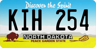 ND license plate KIH254