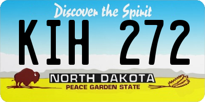 ND license plate KIH272