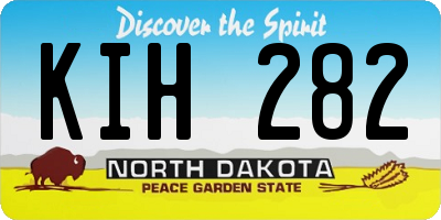 ND license plate KIH282
