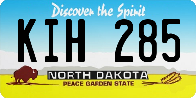 ND license plate KIH285