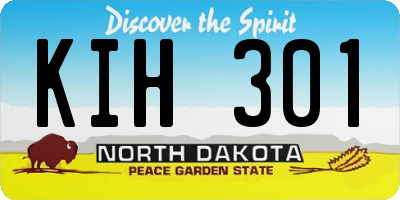 ND license plate KIH301