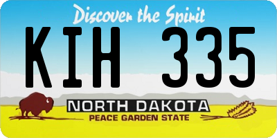 ND license plate KIH335