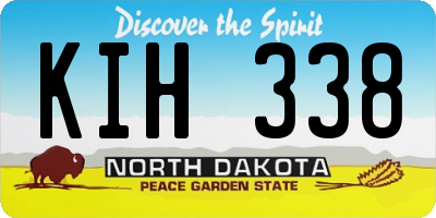 ND license plate KIH338