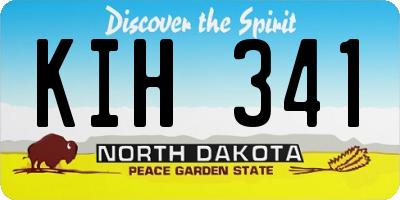 ND license plate KIH341