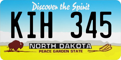 ND license plate KIH345