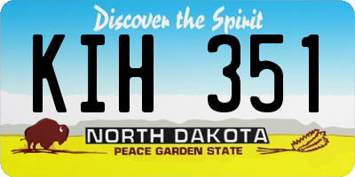 ND license plate KIH351