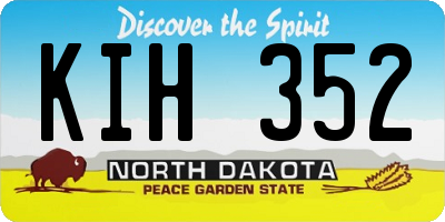 ND license plate KIH352