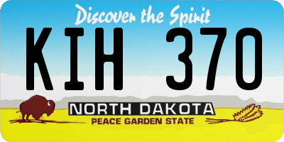 ND license plate KIH370