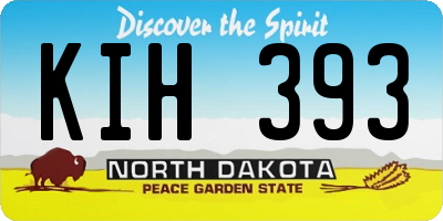ND license plate KIH393