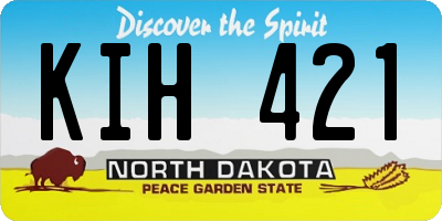 ND license plate KIH421