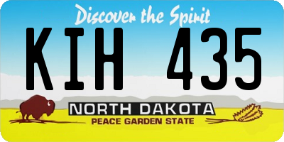 ND license plate KIH435
