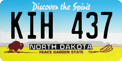 ND license plate KIH437