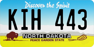 ND license plate KIH443