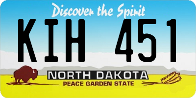 ND license plate KIH451