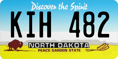 ND license plate KIH482