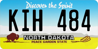 ND license plate KIH484