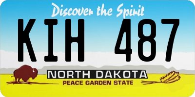 ND license plate KIH487