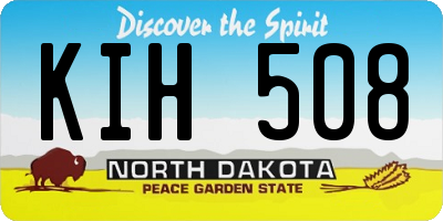 ND license plate KIH508