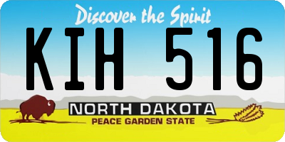 ND license plate KIH516