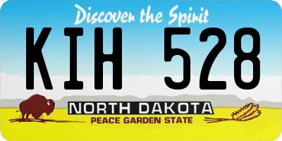 ND license plate KIH528