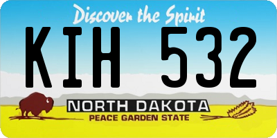 ND license plate KIH532