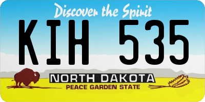 ND license plate KIH535