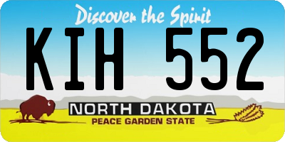 ND license plate KIH552