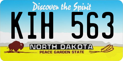 ND license plate KIH563