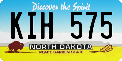 ND license plate KIH575