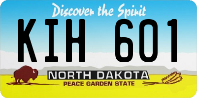 ND license plate KIH601