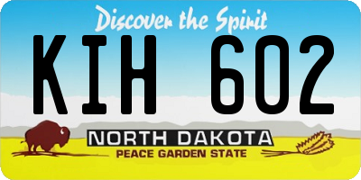 ND license plate KIH602