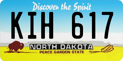 ND license plate KIH617