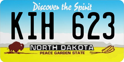 ND license plate KIH623