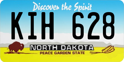 ND license plate KIH628