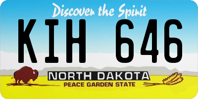 ND license plate KIH646
