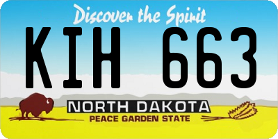 ND license plate KIH663