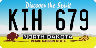ND license plate KIH679