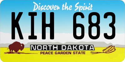 ND license plate KIH683