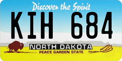 ND license plate KIH684