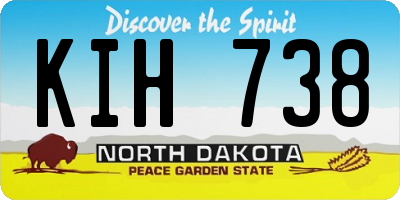 ND license plate KIH738