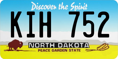 ND license plate KIH752