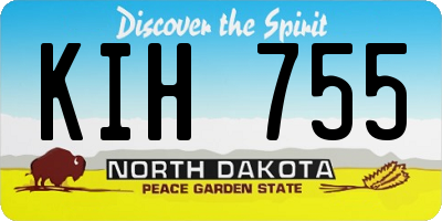 ND license plate KIH755