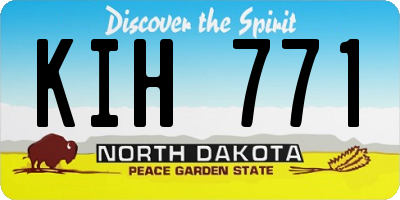 ND license plate KIH771