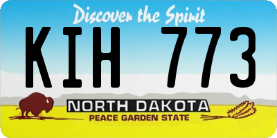 ND license plate KIH773