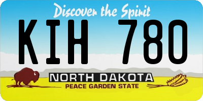 ND license plate KIH780