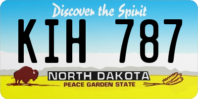 ND license plate KIH787