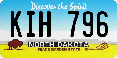 ND license plate KIH796