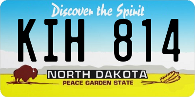 ND license plate KIH814