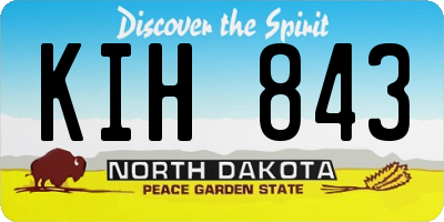 ND license plate KIH843