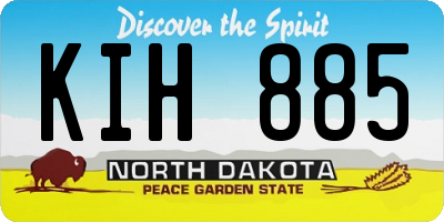 ND license plate KIH885
